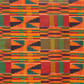 Kante African Print Cotton—Orange-Color—High-Quality African Pint Fabric—100% Polyester—Sold by the Yard—54" Inches Wide